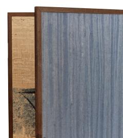 Japanese Two Panel Obara Screen Mid Century Abstract - 3754841