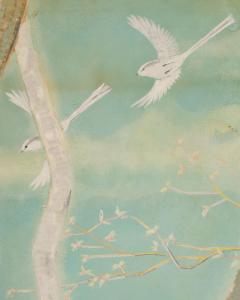 Japanese Two Panel Screen A View Through the Trees - 4713084