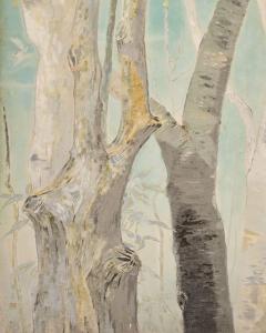 Japanese Two Panel Screen A View Through the Trees - 4713094