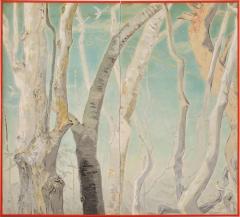 Japanese Two Panel Screen A View Through the Trees - 4714796