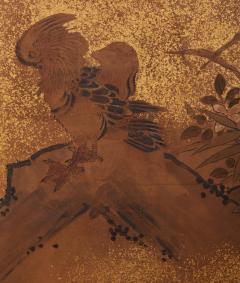 Japanese Two Panel Screen Aquatic Birds and Plants - 3085181