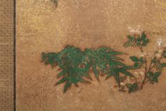 Japanese Two Panel Screen Bamboo Grove on Mulberry Paper with Gold Dust - 2540231