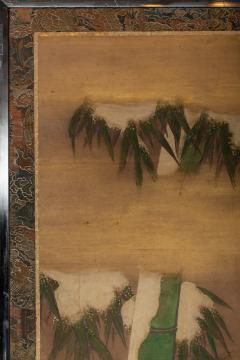 Japanese Two Panel Screen Bamboo in Early Snow - 2522873