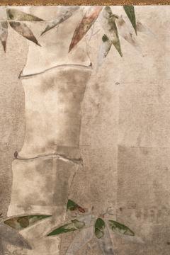 Japanese Two Panel Screen Bamboo in the Moonlight on Silver - 3398008