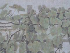 Japanese Two Panel Screen Blue Vine - 4203040