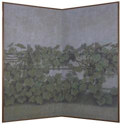 Japanese Two Panel Screen Blue Vine - 4203046