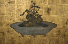 Japanese Two Panel Screen Bonsai - 4340567