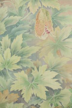 Japanese Two Panel Screen Cat Resting Under Arbor - 1397240