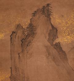 Japanese Two Panel Screen Chinese Landscape - 3085195