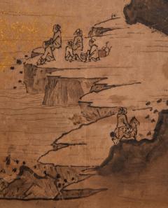 Japanese Two Panel Screen Chinese Landscape - 3085208