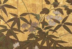 Japanese Two Panel Screen Deer in Autumn Landscape - 4170541