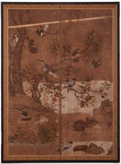 Japanese Two Panel Screen Early Audubon Study - 3119865