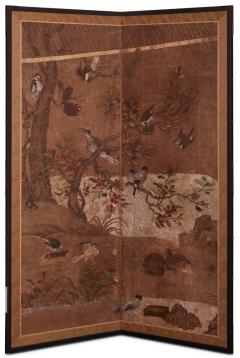 Japanese Two Panel Screen Early Audubon Study - 3119893