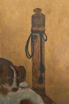 Japanese Two Panel Screen European Hounds - 4512731