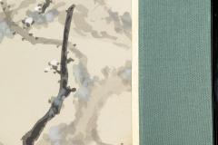 Japanese Two Panel Screen Full Moon Through Plum Orchard - 1825048