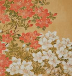 Japanese Two Panel Screen Garden Landscape - 3569463