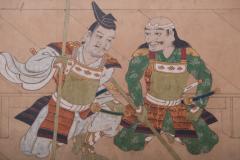 Japanese Two Panel Screen Genpei Warriors - 1344168