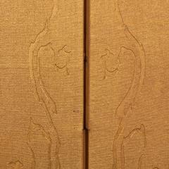 Japanese Two Panel Screen Gold Embossed Dragons - 3581354