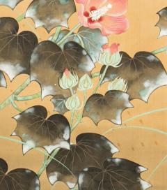 Japanese Two Panel Screen Hibiscus Flowers - 833095