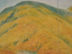 Japanese Two Panel Screen Higashiyama Hills in Autumn - 4340537