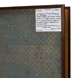 Japanese Two Panel Screen Ikibana Flower Arranging in Progress - 4216927