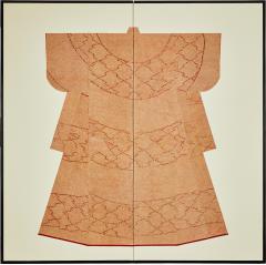 Japanese Two Panel Screen Kimono - 3621983