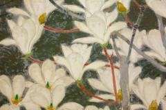 Japanese Two Panel Screen Magnolia Tree in Bloom - 1320007