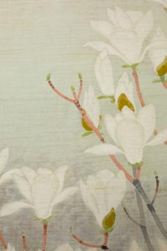 Japanese Two Panel Screen Magnolia Tree in Bloom - 1320018