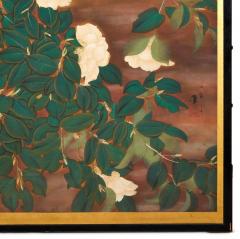 Japanese Two Panel Screen Magnolia Tree in Bloom - 3236723