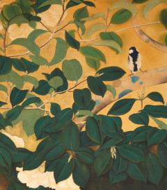 Japanese Two Panel Screen Magnolia Tree in Bloom - 3236736