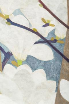 Japanese Two Panel Screen Magnolia in Bloom - 689314