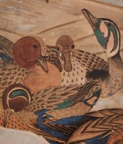 Japanese Two Panel Screen Mandarin Ducks in Winter - 3228478