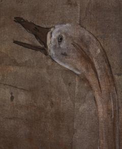 Japanese Two Panel Screen Moonlit Landscape with Geese - 3529215