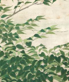 Japanese Two Panel Screen Owl in the Wild - 3257643