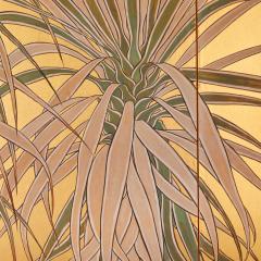 Japanese Two Panel Screen Palm Tree Design by Sho Ho - 2947272
