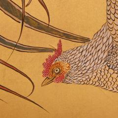 Japanese Two Panel Screen Palm Tree Design by Sho Ho - 2947275