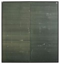 Japanese Two Panel Screen Persimmon on Gold Silk - 4713120