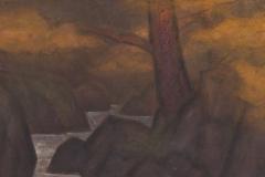 Japanese Two Panel Screen Pine and Mountain Landscape - 2729104