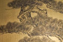 Japanese Two Panel Screen Pine on Gold - 4327530