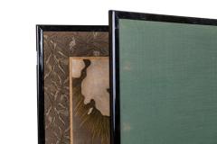 Japanese Two Panel Screen Recumbant Pheasant in Snow Laden Pine - 3318918