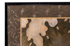 Japanese Two Panel Screen Recumbant Pheasant in Snow Laden Pine - 3318922