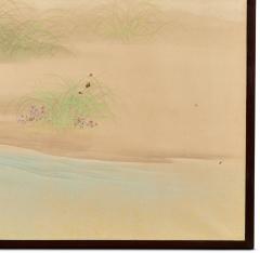Japanese Two Panel Screen River s Edge - 4574865
