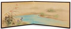 Japanese Two Panel Screen River s Edge - 4574867