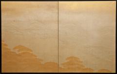 Japanese Two Panel Screen Seaside - 1303866