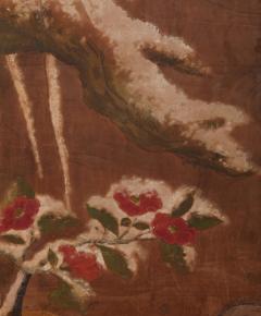 Japanese Two Panel Screen Snow Scene on the Marsh - 3128430