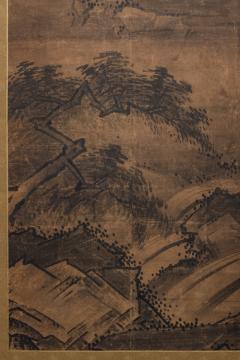 Japanese Two Panel Screen Suiboku Landscape in Sesshu Style - 2522788