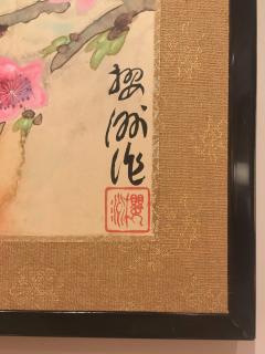 Japanese Two Panel Screen Summer Flowers - 1292276