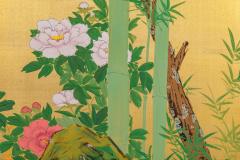 Japanese Two Panel Screen Summer Flowers - 3164859