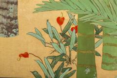 Japanese Two Panel Screen Swallows in Tropical Landscape - 714869