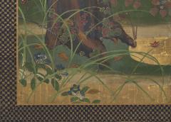 Japanese Two Panel Screen Woodland Deer - 4340554